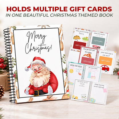 🔥 Last Day 50% OFF 🔥 Christmas Gift Card Book – 12 Gift Card Pages & Personal Message Holder