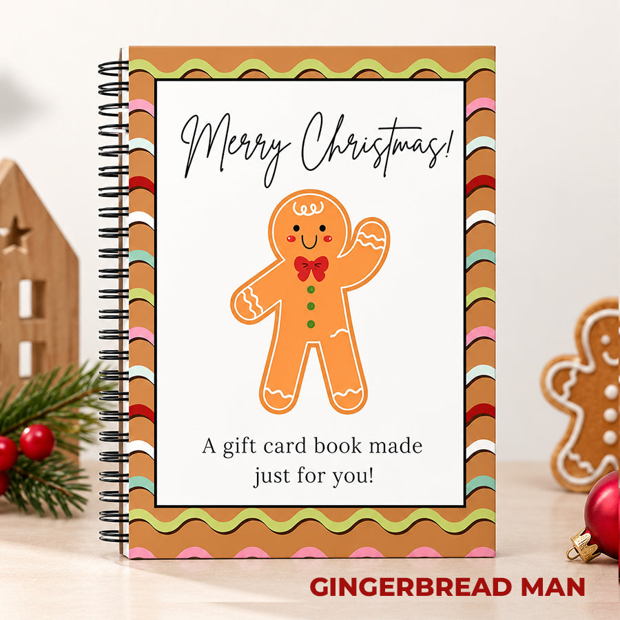🔥 Last Day 50% OFF 🔥 Christmas Gift Card Book – 12 Gift Card Pages & Personal Message Holder